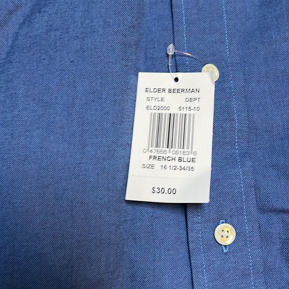 NWT 59th Street Brownstone men’s wrinkle free Oxford  dress shirt - Picture 2 of 7